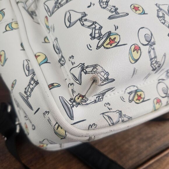 Pixar Lamp Mini Backpack - BoxLunch Exclusive White Faux Leather - Picture 9 of 11